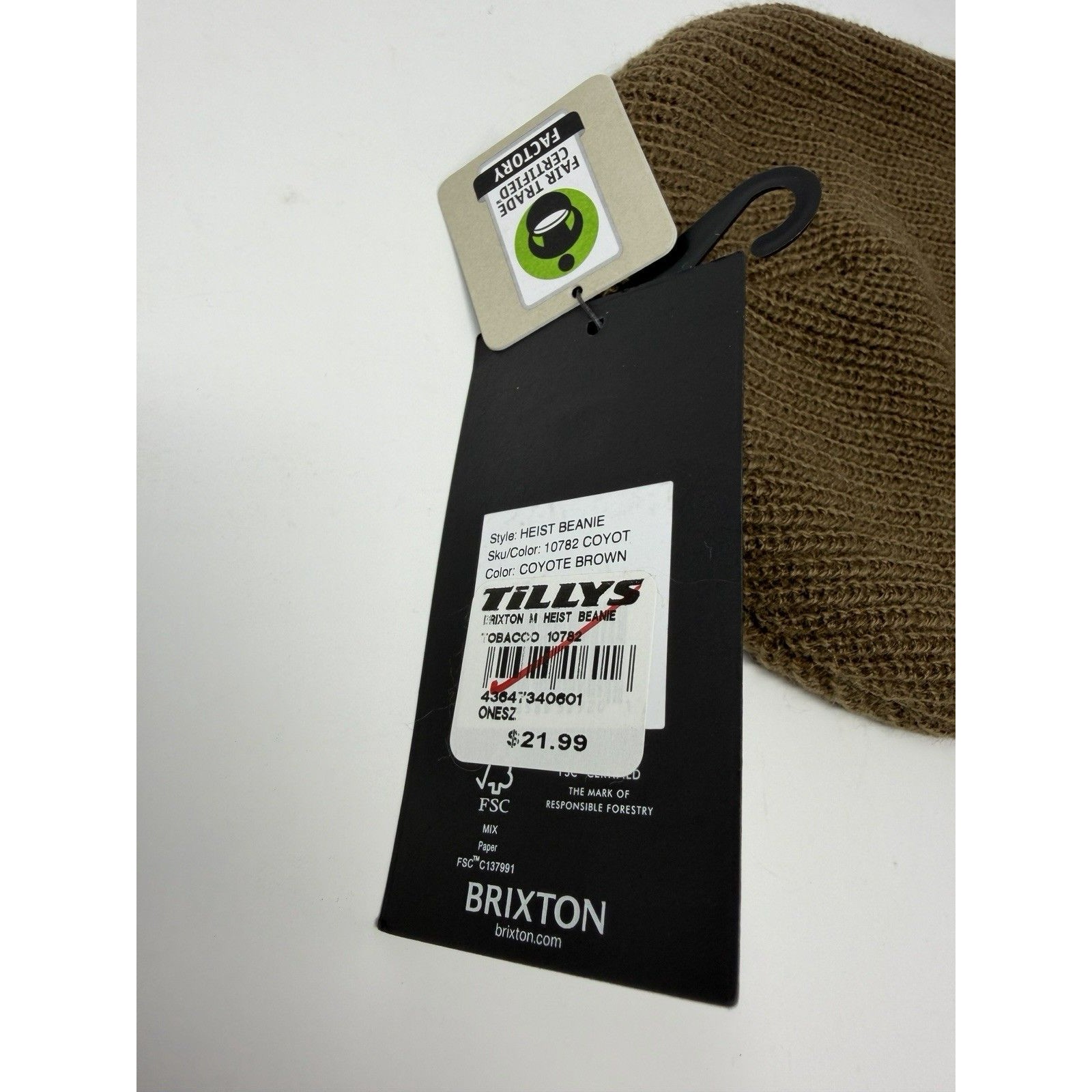 Brixton Heist Beanie - Coyote Brown #10782 - Fair Trade Certified Factory - Nwt — image 4 of 4